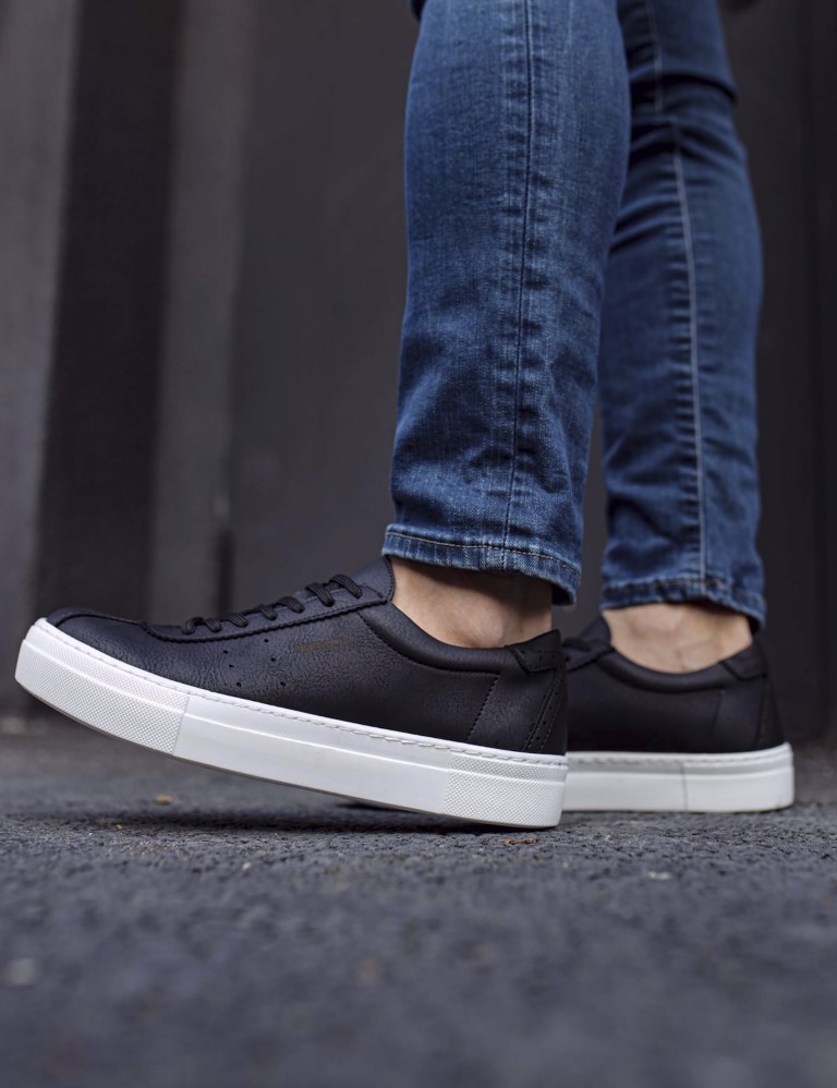 Ανδρικά ασπρόμαυρα Casual Sneakers δερματίνη CH163 φωτογραφία